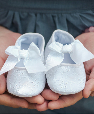 Cute baby representing a baby shower